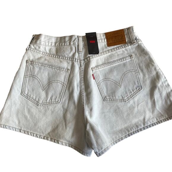 Levi's Light Wash High Rise Rigid Jean Shorts Sz 31 New with Tag Summer Festival - Picture 3 of 8